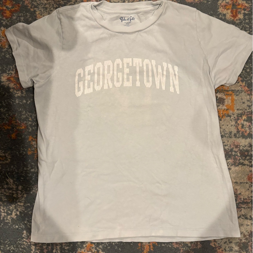 Brandy Melville Light Gray Georgetown Logo Tee